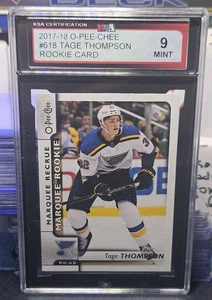 17-18 O-Pee-Chee Tage Thompson Marquee Rookie 🚨🚨🚨 KSA 9 Mint - Picture 1 of 2