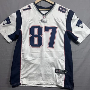 Nike NFL Patriots White On Field Rob Gronkowski Nummer 87 Trikot, Größe 44 Medium - Bild 1 von 8