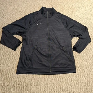 Nike Dri-Fit Track Jacket Mens 3XL Black Full Zip Track Athletic Gym Pockets - Picture 1 of 8