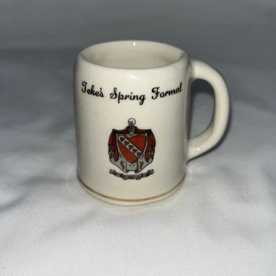 Vintage Tau Kappa Epsilon (TKE) Teke’s Spring Formal Mini Stein Shot Glass - Image 1 of 4