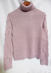 Dana Buchman Womens Lavender Turtleneck Long Sleeve Sweater SZ L EUC - Picture 1 of 11