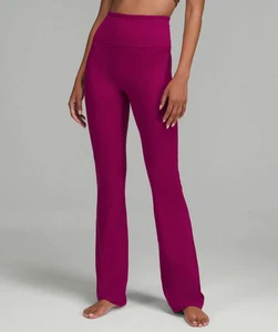 Pantalón acampanado Lululemon Groove tiro súper alto Nulu magenta púrpura talla 18 - Imagen 1 de 11