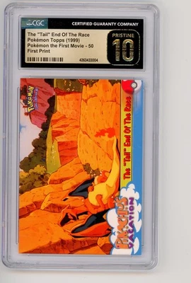 1999 Pokemon The "Tail" End of the Race CGC 10 Topps First Movie #50 First Print - Image 1 of 2