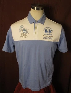 La Martina Buenos Aires Argentina Polo Team, Kurzarm, weiß/blau Größe L gebraucht, in einwandfreiem Zustand - Bild 1 von 5