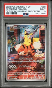 2023 POKEMON JAPANESE SV-P PROMO #098 DETECTIVE PIKACHU PSA 9 - Picture 1 of 2