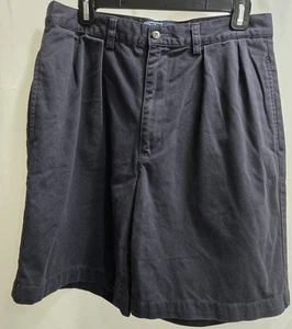 Pantaloncini chino uomo Ralph Lauren Polo Tyler corti plissettati blu vita 32 pollici - Foto 1 di 11
