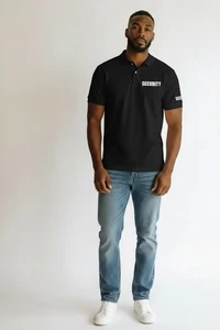 Uniforme polo de guardia de seguridad bordado para hombre S-3XL totalmente personalizado - Imagen 1 de 4