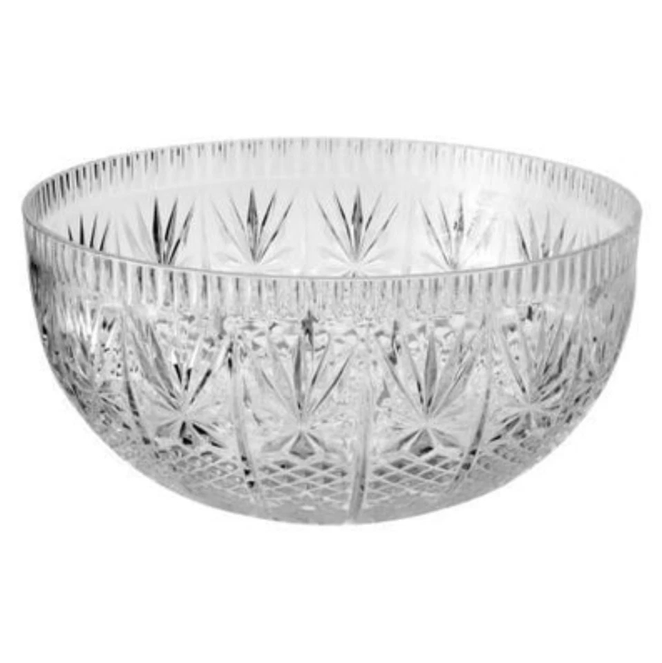 ECOQUALITY 12QT Crystal Punch Bowl | Elegant & Durable Serving Bowl 1pcs