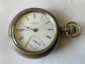 17J Adjusted Elgin Natl Watch Co 18s Taschenuhr Schaftaufzug & Hebelgarnitur Ca 1895 - Bild 1 von 6