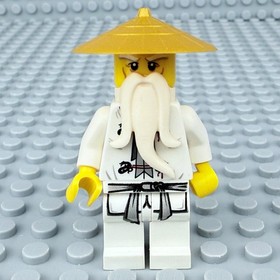 LEGO Sensei Wu Minifigure Ninjago Pearl Gold Hat njo0064 9450 70505