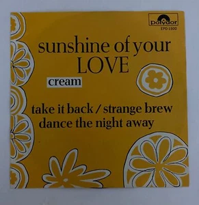 CREAM -SUNSHINE OF YOUR LOVE (EL BRILLO DE TU AMOR)- 1968 RARE MEXICAN 7¨ EP PS - Picture 1 of 4