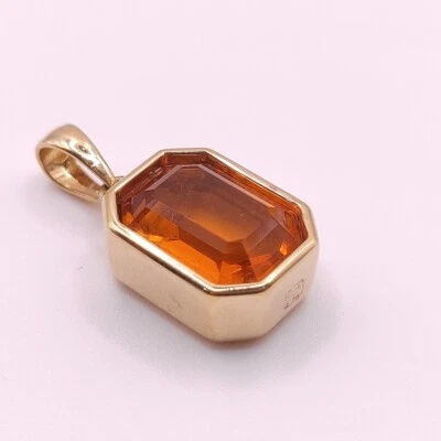 ⭐ Pierre Lang Anhänger Charm Halskette Kette Gold Collier Perle Stein 308 ⭐ - Bild 1 von 3