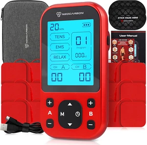 TENS Unit Muskelstimulator Schmerzlinderung EMS Elektroschocktherapie Pulsmassagegerät - Bild 1 von 8