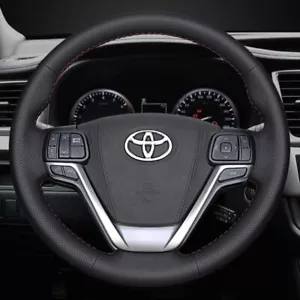 Custom Car Steering Wheel Cover For Toyota Highlander 2014-2019 Auto Interior - Bild 1 von 6