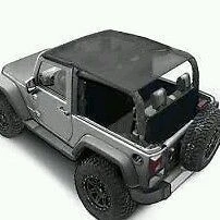 Smittybilt Mesh Extended Top Black For 10-18 Jeep Wrangler JK 2 Door 94200 - Image 1 of 1