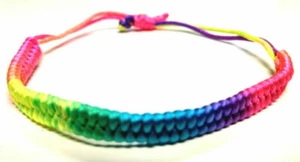Regenbogen Armband geflochten, rainbow csd pride gay lesbian LGBT bracelet, NEU - Bild 1 von 1