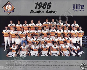 1986 HOUSTON ASTROS BASEBALL 8X10 TEAM PHOTO - Picture 1 of 1