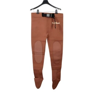 LL Bean Women's Brown Neoprene Nylon Blend Stocking Foot Waist Waders Size Large - Picture 1 of 11
