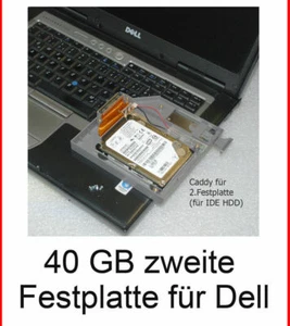 2TE 40GB Hard Drive & Caddies For Dell Inspiron 8500 8600 9100 8T687 A00# - Picture 1 of 1