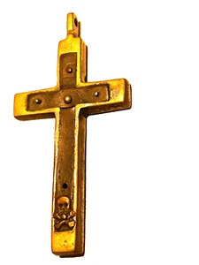 Antique 1900's GERMAN Crucifix Cross Religious Pendant - Picture 1 of 10