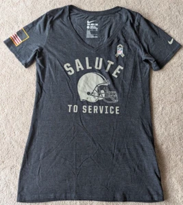 Cleveland Browns Shirt Womens Small Gray Nike Salute To Service V-Neck Military - Picture 1 of 7