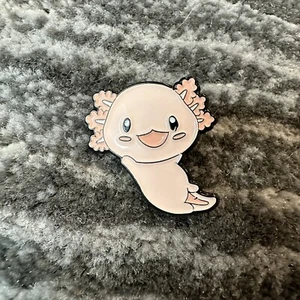 Enamel Pin Axolotl Cute Cartoon Lizard Brooch Backpack Jewelry Pink Relaxing New - Picture 1 of 6