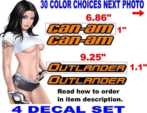 CAN-AM CANAM OUTLANDER CAN AM fender BPR DECALS DECAL 2 COLOR 30 color choices - Picture 1 of 4