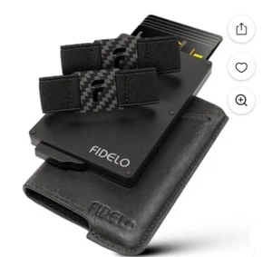 FIDELO Herren Minimalistische Geldbörse RFID Schutz Unisex Clip Portemonnaie, Grau - Bild 1 von 14