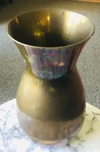 Solid Brass Vase Made in India. 9" Free Shipping! - Picture 1 of 3