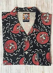 Camicia Mambo Vintage anni 80 XL Bottone Surf Hawaiian Loud Rat Race Made Australia - Foto 1 di 14