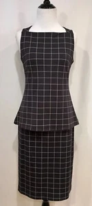 Ann Taylor Azul Marino Ventana Sobre Cuello Concha y Falda Lápiz, XS NUEVO - Imagen 1 de 12