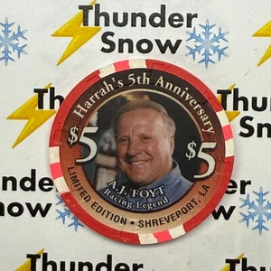 ⚡️❄️ Casino Chip 😳 5€ Harrah's AJ Foyt Shreveport LA ⚡️❄️⚡️❄️ - Bild 1 von 2