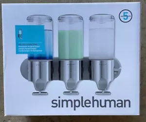 simplehuman Distributore di sapone per pompa doccia a tripla parete, 3 x 15 fl. oz. - NUOVO - Foto 1 di 1