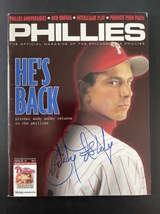Andy Ashby Signed 2000 Philadelphia Phillies Baseball Program Autograph - Picture 1 of 1