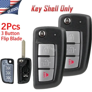 2 for Nissan Rogue Flip Car Key Fob Shell 3B 2014 2015 2016 2017 2018 2019 2020 - Bild 1 von 9