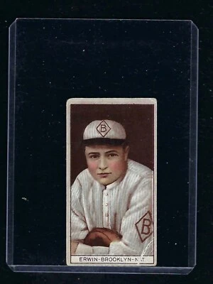 1912 T207 Recruit Tobacco R. E. Erwin, Brooklyn NL, ¡Bueno, resistente! Foto 1 de 2