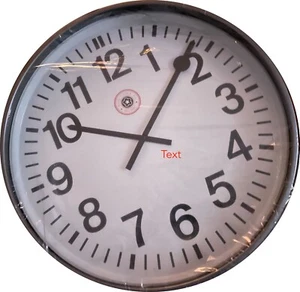 BINO MILANO BAHNHOFSUHR WANDUHR VINTAGE 80ER JAHRE 60 CM SCHWARZ MATT QUARZWERK - Bild 1 von 2