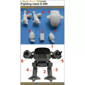 Metallic Details MDR48150 Scale Modellbausatz 1:48 Kampfroboter D-209 (3D-gedruckt) - Bild 1 von 24