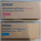 Epson S050099 S050098 Developer Cartridge Cyan Magenta C900 C1900