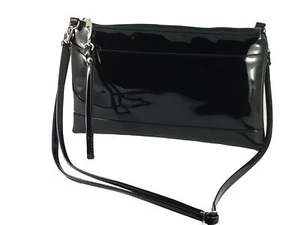 Divine Faux Patent Clutch/Shoulder/Crossbody/Wristlet Bag Wedding Prom bag Large - Picture 1 of 17