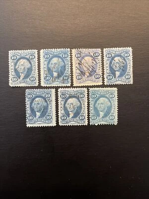US STAMP REVENUE SCOTT #R32C,33,34,34e,35,36,37...Used Ng - Image 1 of 2
