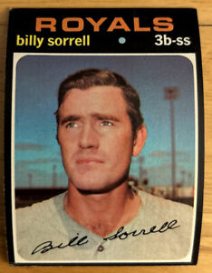 1971 Topps Billy Sorrell Baseball Card #17 Royals 3B-SS Low-Grade O/C