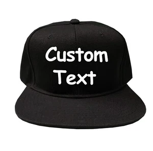 Custom embroidered snapback cap, custom embroidery flat bill snap back cap - Picture 1 of 8