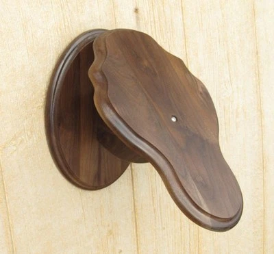 Black Walnut BEAR European Skull Mount Wall/Table Pedestal - Image 1 of 2