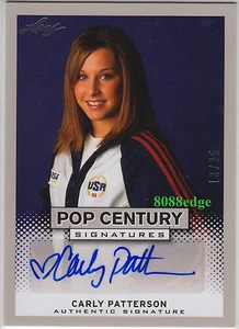 2013 LEAF POP CENTURY AUTO: CARLY PATTERSON #13/25 AUTOGRAPH OLYMPIC CHAMPION - Picture 1 of 4
