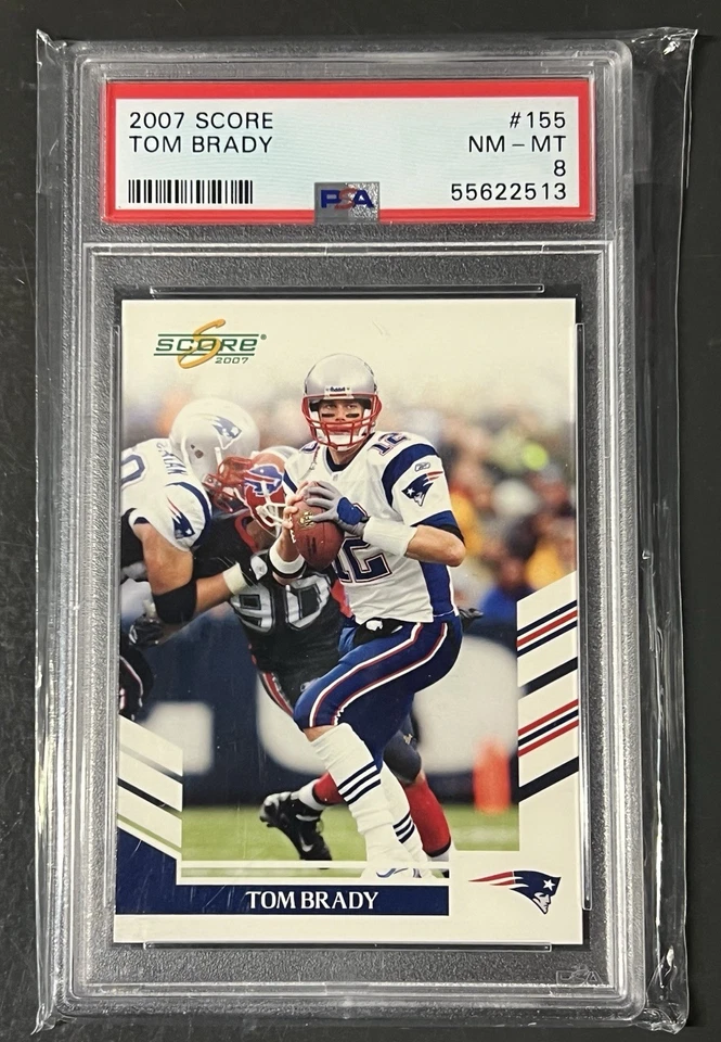 2007 SCORE #155 TOM BRADY PATRIOTS PSA 8 - Image 1 of 2