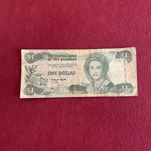 THE BAHAMAS 1 DOLLAR OLD BAHAMIAN CARIBBEAN BANKNOTE QUEEN ELIZABETH II $1 - Bild 1 von 3