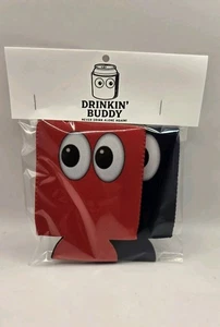 2 enfriadores de latas de cerveza Drinkin' Buddy Coozie Koozie rojo y púrpura oscuro/azul - Imagen 1 de 8