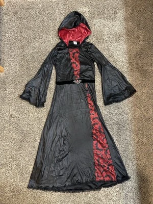 Spirit Halloween WITCH Costume Hooded BATS Black Red Dress Youth Size XL - Image 1 of 4