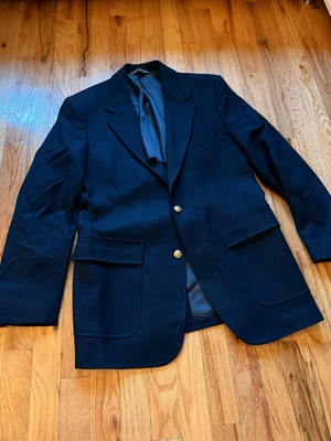 Blazer Savile Row 40R Gris Franela 100% Lana Abrigo Deportivo Traje Chaqueta Foto 1 de 4